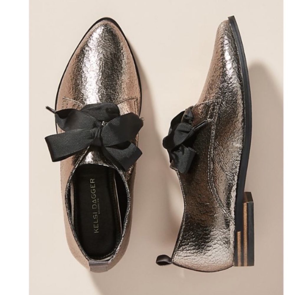 Kelsi Dagger Brooklyn Bow Oxford Flats Silver